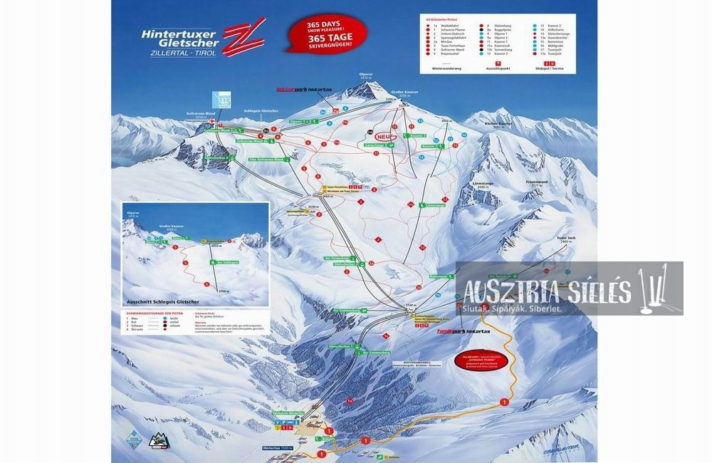 Hintertux sítérkép